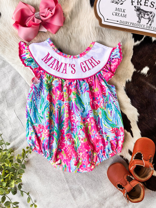 Bright Coral & Turquoise Mama’s Girl